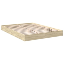 Bed Frame without Mattress Sonoma Oak 140x200 cm Engineered Wood - thumbnail 6