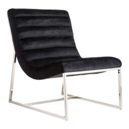 Vogue Midnight Velvet Curving Profile Lounge Chair - thumbnail 2