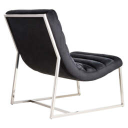 Vogue Midnight Velvet Curving Profile Lounge Chair - thumbnail 3