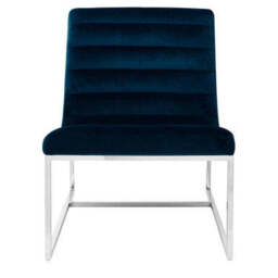 Vogue Midnight Velvet Curving Profile Lounge Chair - thumbnail 1