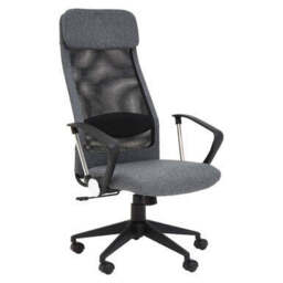 Black Mesh and Grey Fabric Home Office Chair - Brent - thumbnail 3