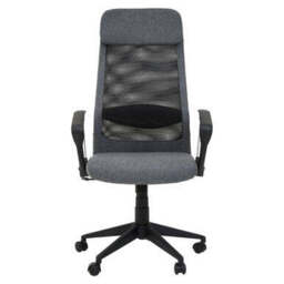 Black Mesh and Grey Fabric Home Office Chair - Brent - thumbnail 4