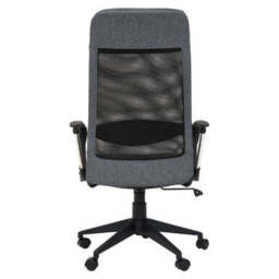 Black Mesh and Grey Fabric Home Office Chair - Brent - thumbnail 6