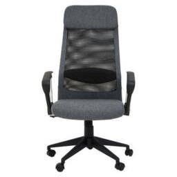 Black Mesh and Grey Fabric Home Office Chair - Brent - thumbnail 2