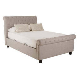 Light Grey Ottoman Double Bed - Orlando - thumbnail 3