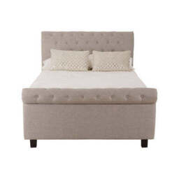 Light Grey Ottoman Double Bed - Orlando - thumbnail 2