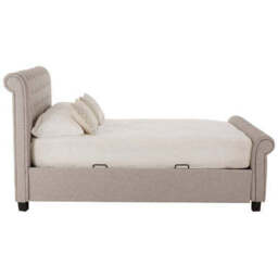 Light Grey Ottoman Double Bed - Orlando - thumbnail 4
