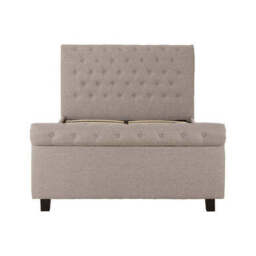 Light Grey Ottoman Double Bed - Orlando - thumbnail 5