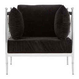 Novo Chair With Silver Lattice Arms - thumbnail 2