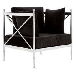 Novo Chair With Silver Lattice Arms - thumbnail 3