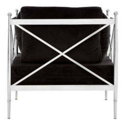 Novo Chair With Silver Lattice Arms - thumbnail 5