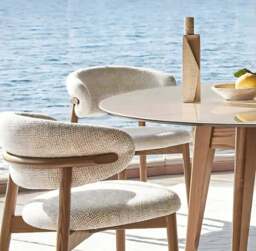 Risa Chair - Beige / Oak / Set of 4