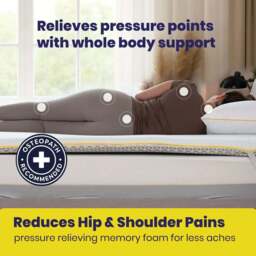 Brightr® Aurora Best Memory foam Mattress Topper for Back Pain, 5cm - 6’6 Emperor 200x200cm - thumbnail 2