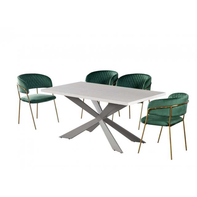 Atarah Duke LUX Dining Set - Green / Set of 4