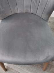 Elsa Velvet Dining Chair - Grey - thumbnail 4