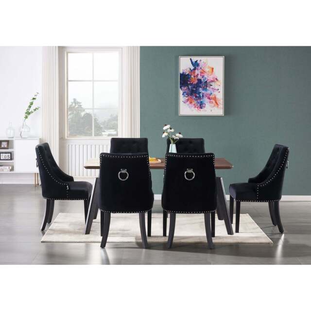 Windsor Cosmo Lux Dining Set - a Walnut Table and Set of 6 Chairs - image 1