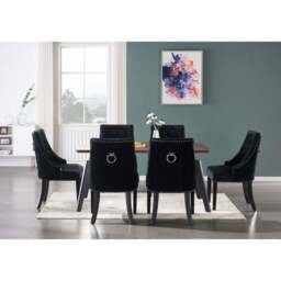 Windsor Cosmo Lux Dining Set - a Walnut Table and Set of 6 Chairs - thumbnail 1