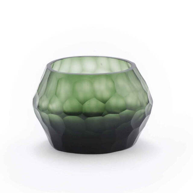 HEMATITE CANDLEHOLDER - H9 D11 cm - STEELGREEN - image 1