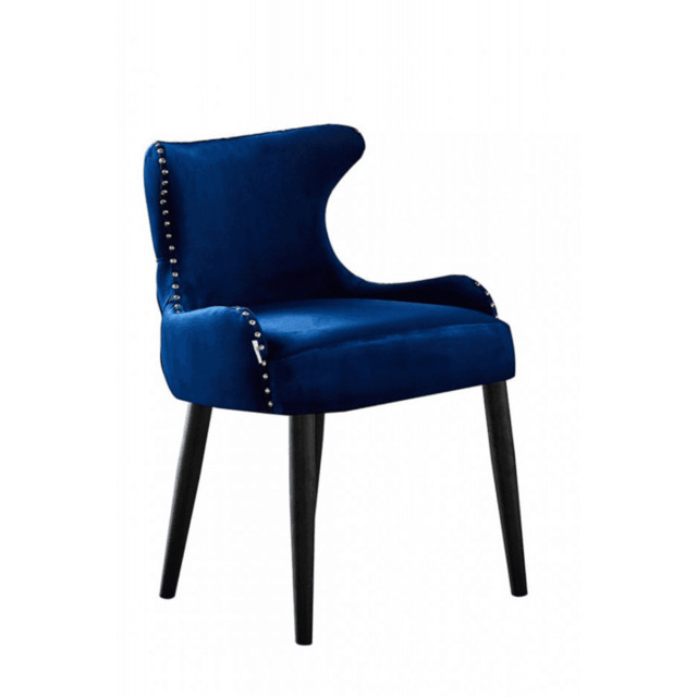 Oxford LUX Velvet Dining Chair - Blue / Single