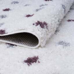 Moodi Shaggy Grey/Purple Plumetis Rug - thumbnail 4