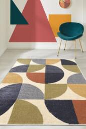 Newport Geometric Rug – Bold Multicolour Design - thumbnail 4