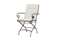 Sicily 2 Seater Teak and Wrought Iron Round 70cm Garden Dining Set - thumbnail 3