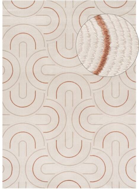 Carmel Cream-Terra Geometric Rug - 6070 - 240X340 cm