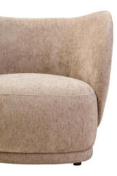 Delray Deep Stone Chenille Effect Curved Chair - thumbnail 4