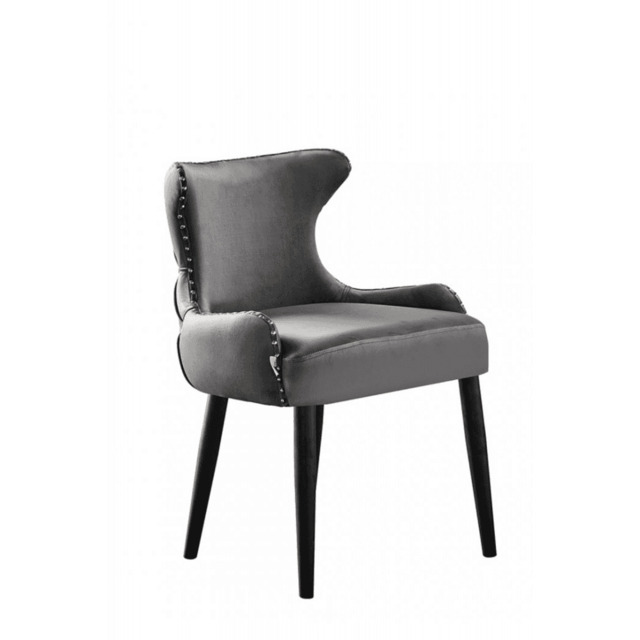 Oxford LUX Velvet Dining Chair - Dark Grey / Set of 2