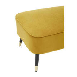 Mustard Velvet Right Hand Chaise Longue - Yvette - thumbnail 6