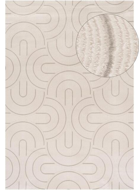 Carmel Cream-Grey Geometric Rug - 6070 - image 1