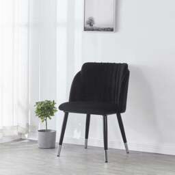 Milano Toga Extendable Dining Set - a Brown Extendable Dining Table & 6 Dining Chairs with Silver End Caps - thumbnail 6