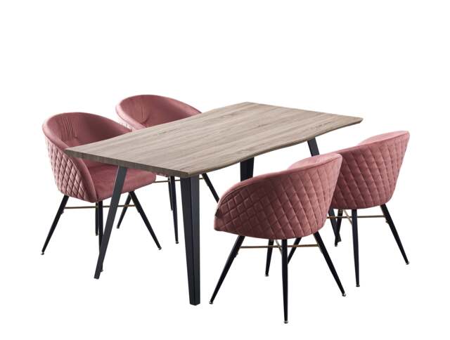 Vittorio Rocco LUX Dining Set - Pink / Set of 4