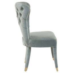 Villi Blue Velvet Tufted Dining Chair - thumbnail 6