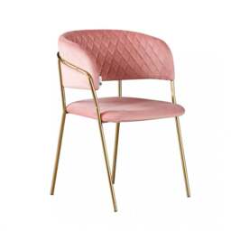 Atarah LUX Velvet Dining Chair - Fawn / Single
