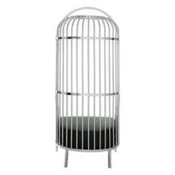 Eliza Silver Finish Dome Cage Chair - thumbnail 6