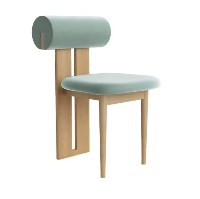 Izumi Chair - Light Blue / Wooden / Singular