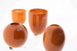 EVITA Mouthblown Glass Vases with Feet - Set of 4pcs - in Multiple Colours - thumbnail 5
