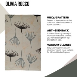 OLIVIA ROCCO Printed Rug Nina Design Colour Non-Slip Modern Floor Rug For Living Room - thumbnail 3