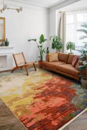 Nomad Abstract Wool-Blend Rug – Multicolour - thumbnail 4