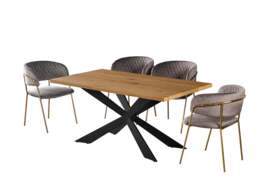 Atarah Duke LUX Dining Set - Grey / Set of 4