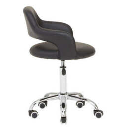 Black Home Office Chair with Curved Back - Fionna - thumbnail 5