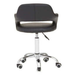 Black Home Office Chair with Curved Back - Fionna - thumbnail 6