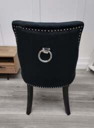 Windsor Velvet Dining Chair - Black - thumbnail 3