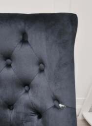 Windsor Velvet Dining Chair - Black - thumbnail 4