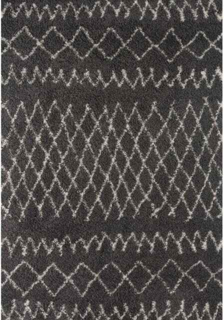 Moroccan Dark Grey Shaggy Rug - 940 - 60X110 cm