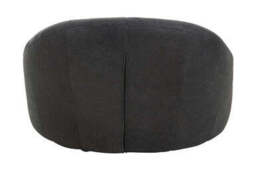 Hoxton Antique Black Leather Cocoon Chair - thumbnail 5