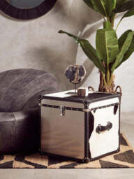 Hoxton Antique Black Leather Cocoon Chair - thumbnail 6