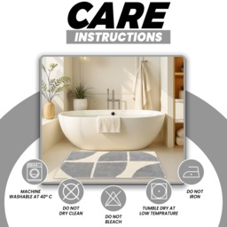 OLIVIA ROCCO Stockholm Bath Mat Non Slip Backing Super Soft Water Absorbent Cotton Blend - thumbnail 6