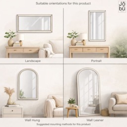 Aimi - Full Length Black Metal Rectangle Window Mirror - 200cm x 120cm - thumbnail 6